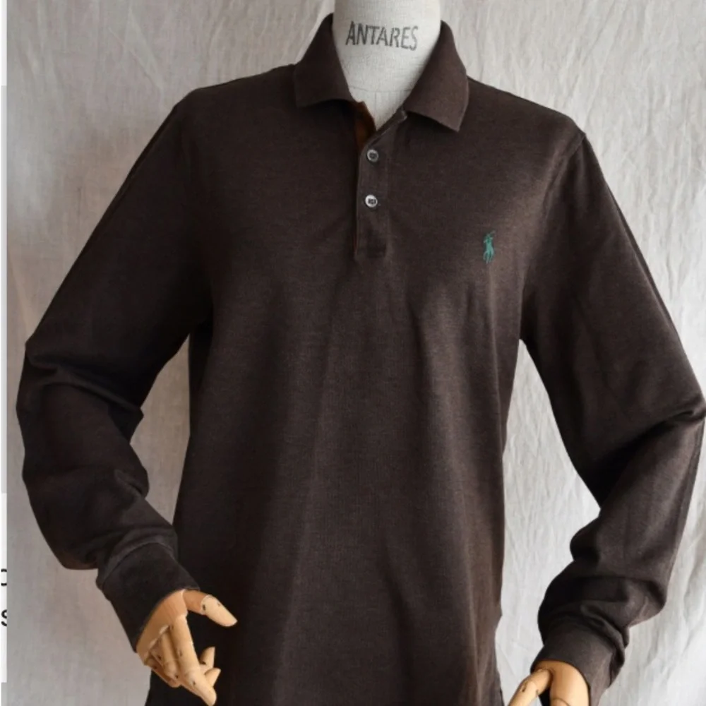 Polo by Ralph Lauren Dark‎ Brown Long Sleeve Polo